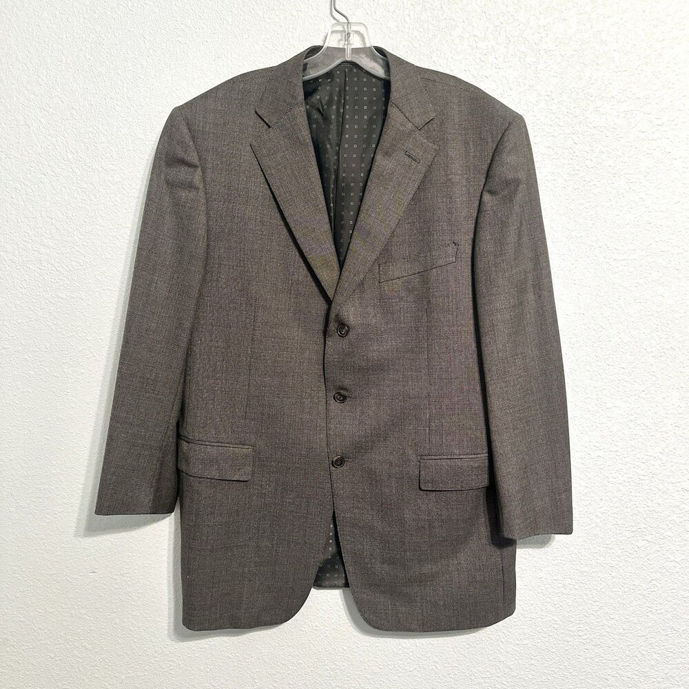 Ermenegildo Zegna Blazer Sport Coat Jacket Mens Size US 44R /54R EU Gray Wool